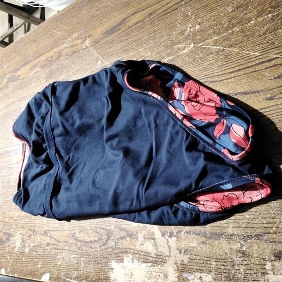 Kona Sol Floral 1 Piece Bathing Suit w/Tie Back and Adjustable Straps Size L - Picture 13 of 16